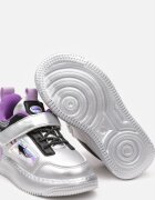 szixth june Adidași Sport Argintii-Violet cu Branț din Piele cu Închidere cu Scai și Șireturi Suplimentare cu Aplicație Decorativă Biolessa