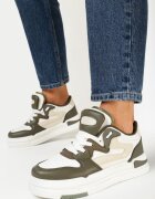 szixth june Adidași Verzi-Albi din Imitație de Piele cu Inserții Decorative Xavara