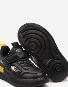 szixth june Pantofi sport Negru-Galben cu branț din piele închidere cu scai și șireturi suplimentare cu aplicație decorativă Biolessa