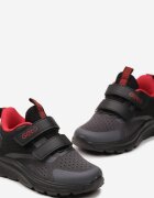 szixth june Pantofi Sport Negru-Roșii cu Scai cu Inserție din Plasă și Talpă Groasă Steffona