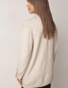 tandem Cardigan fără închidere cu buzunare fără șireturi și adaos de cașmir Morcos Bej
