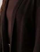 tandem Cardigan fără închidere cu buzunare fără șireturi și adaos de cașmir Morcos Maro