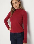 tandem Maleta clasică bordo cu un amestec de cașmir Zailena