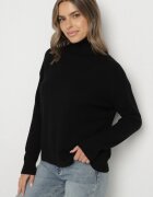 tandem Maleta Neagră cu amestec de Cașmir Decorată cu cusături Avonella