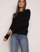 tandem Pulover clasic cu croială dreaptă și decolteu rotund Milor Negru