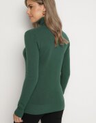 tandem Pulover pe gât Verde cu Vâscoză și Cașmir Zailaya