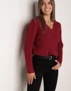 tandem Pulover scurt cu adaos de cașmir și împletituri Astiana Bordo