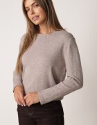 tandem Pulover simplu cu croială clasică și decolteu rotund Naimasa Gri