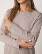 tandem Pulover simplu cu croială clasică și decolteu rotund Naimasa Gri