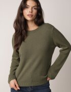 tandem Pulover simplu cu croială clasică și decolteu rotund Naimasa Verde închis