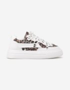  Teniși Albi cu Imprimeu Leopard Calidi