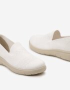  Tenisi Albi în stil Mocasini Sport cu Carâmb Elastic Meeporis