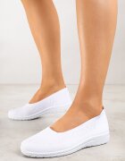  Tenisi Albi slip-on cu perforație delicată Firsedi
