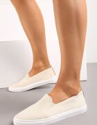  Tenisi Bej cu carâmb elastic slip-on Zairena