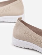  Teniși Bej Slip-on cu Perforații Delicate Firsedi