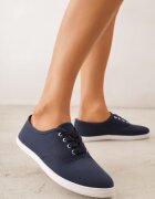  Tenisi Bleumarin cu talpă plată cu model cu buline și șireturi Ceriana