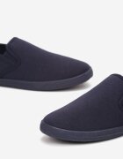  Teniși bleumarin din material textil cu talpă plată Ediany