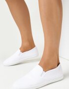  Tenisi slip-on albi din material textil Kalaiya