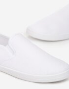  Tenisi slip-on albi din material textil Kalaiya