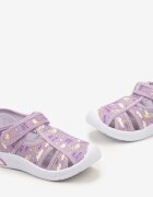  Tenisi Violeți Decorați cu imprimeu cu arici și branț de piele Relasse