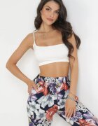 tiramisu Pantaloni Bleumarin cu Imprimeu Floral cu Picioare Drepte Lelene