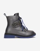 tom.m Botine Gri închis cu Velcro Diomeope