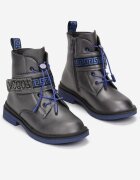 tom.m Botine Gri închis cu Velcro Diomeope