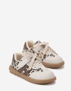 tom.m Încălțăminte Bej Sport Sneakers Tip Tenis cu Branț de Piele Hottane