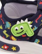 tom.m Tenisi Bleumarin cu branț din piele naturală cu dinozauri cu LED-uri Ziderra