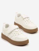 tom.miki Pantofi Sport Albi Sneakers cu Dungi Decorative Setindra