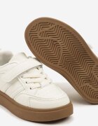 tom.miki Pantofi Sport Albi Sneakers cu Dungi Decorative Setindra