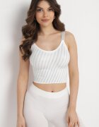  Top Alb Mulat cu Zirconii Fine Eraina