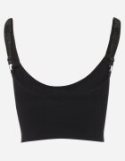  Top Negru Mulat cu strass-uri fine Eraina