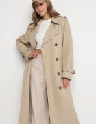  Trenci Bej Dublu Oversized cu Curea Inathara