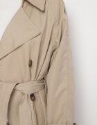  Trenci Bej Dublu Oversized cu Curea Inathara