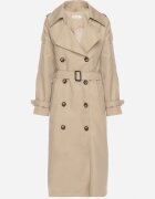  Trenci Bej Dublu Oversized cu Curea Inathara