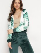  Trening din velur verde închis Bluză cu imprimeu floral și Pantaloni largi Taniussa