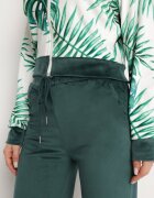  Trening din velur verde închis Bluză cu imprimeu floral și Pantaloni largi Taniussa