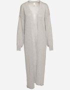 tricot station Cardigan Gri Lung până la glezne cu elastic la mâneci Stevea