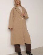 tricot station Palton Bej Oversize Cu un rând de nasturi Gardalena