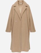 tricot station Palton Bej Oversize Cu un rând de nasturi Gardalena