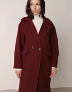tricot station Palton Bordo Dublu Lung Swane
