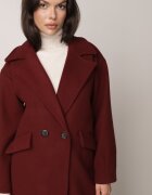 tricot station Palton Bordo Dublu Lung Swane