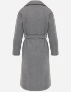 tricot station Palton Gri Dublu Cu cordon Vepha