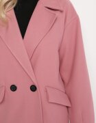 tricot station Palton Roz închis Lung dublu rând Swane