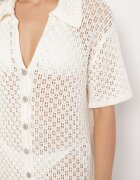 tricot station Rochie Bej-deschisă tip cămașă din plasă cu bumbac Folaris