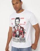  Tricou Alb Clasic din Bumbac cu Imprimeu Mare Gunelia