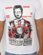  Tricou Alb Clasic din Bumbac cu Imprimeu Mare Gunelia
