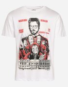  Tricou Alb Clasic din Bumbac cu Imprimeu Mare Gunelia