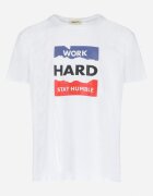  Tricou alb cu mânecă scurtă și imprimeu Evelon